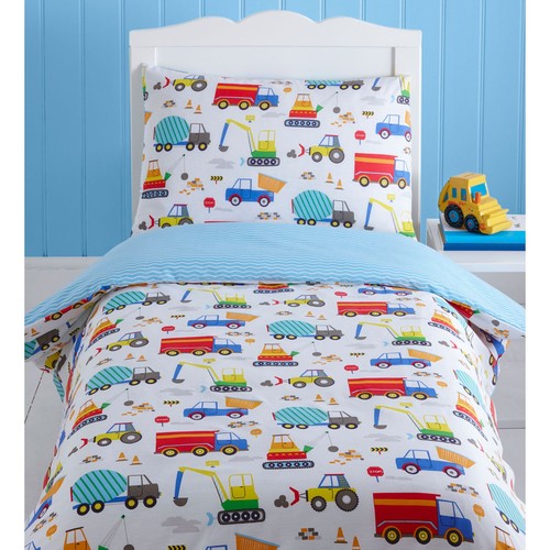 Junior bright trucks duvet - junior,