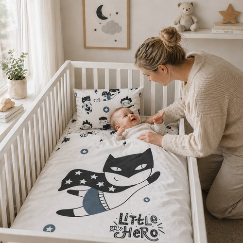 Little hero baby bedding - little,