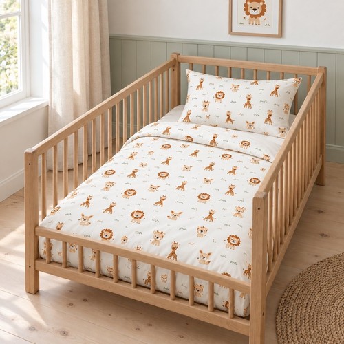 Beige safari animals - cot,, cot