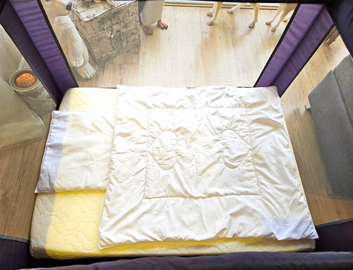Travel cot bed cotton duvet - cotton,