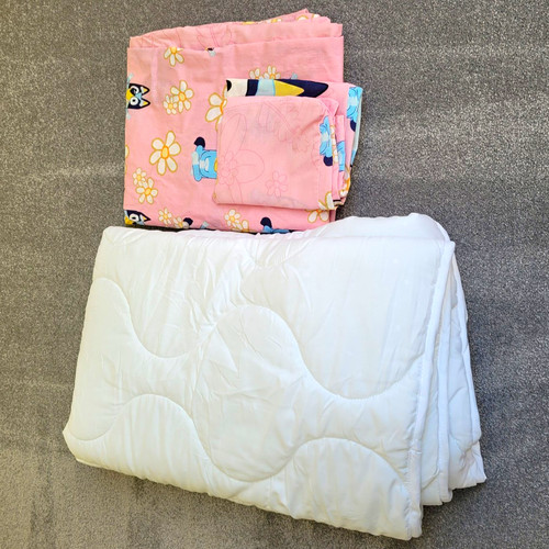 Bluey toddler cot bed - bluey, duvet