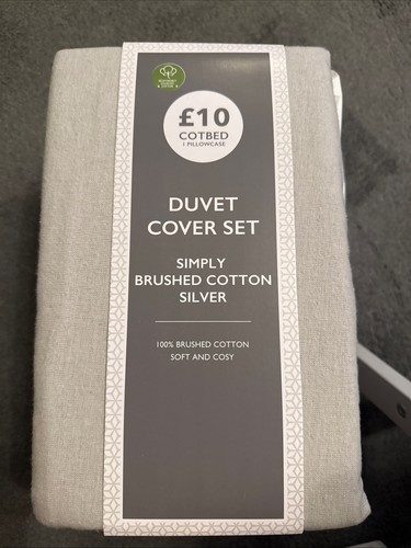 Cotbed duvet set - cotbed, silver