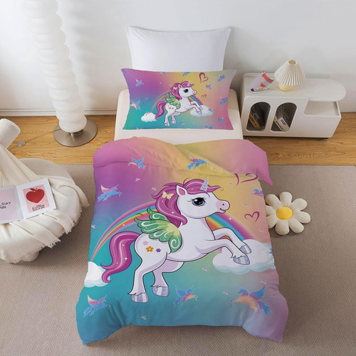 Djdea unicorn cot - cot, duvet