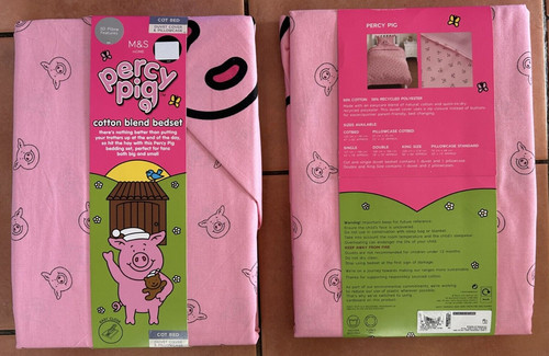 Percy pig cot bed duvet - s,