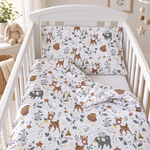 Woodland animals cot bedding - animals,