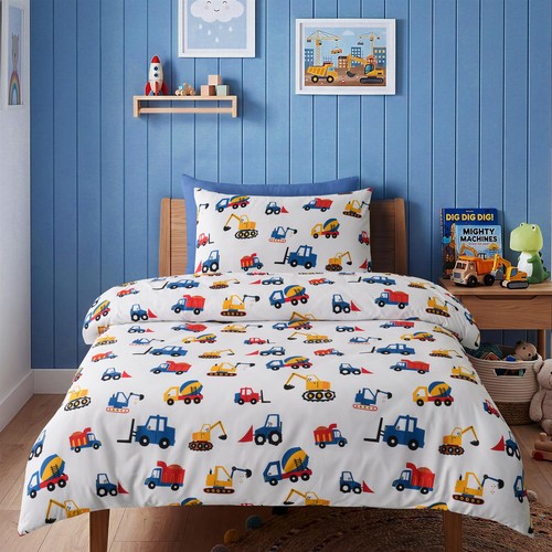 Kids digger duvet cover - duvet,